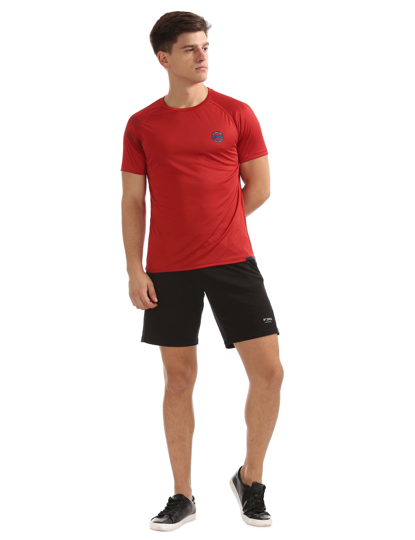 U.S.Polo Assn. Men's Half Sleeve Regular Fit Red Round Neck T-Shirt